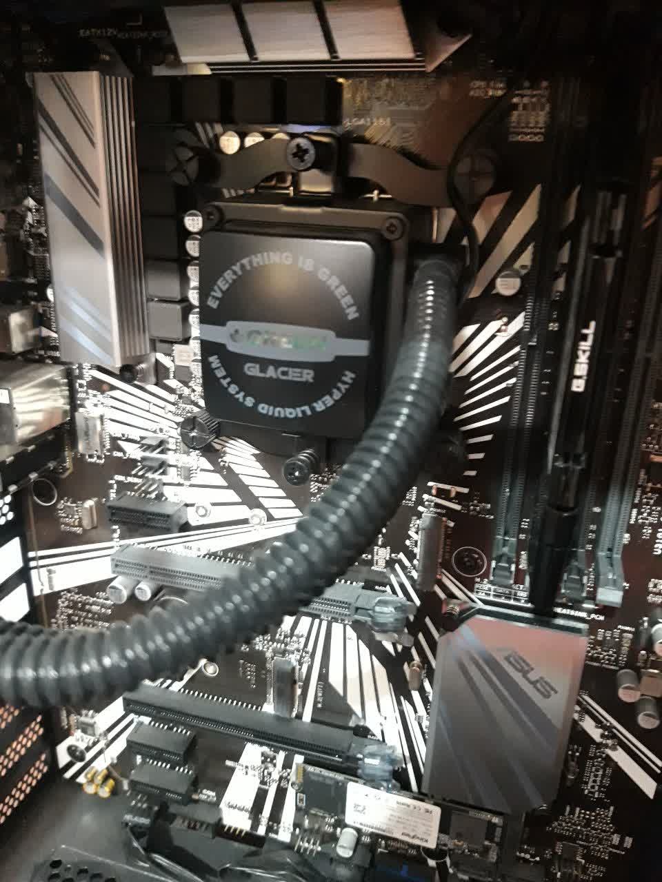 ASUS z390-p و i5 8500 همراه واتر کولینگ گیرین240