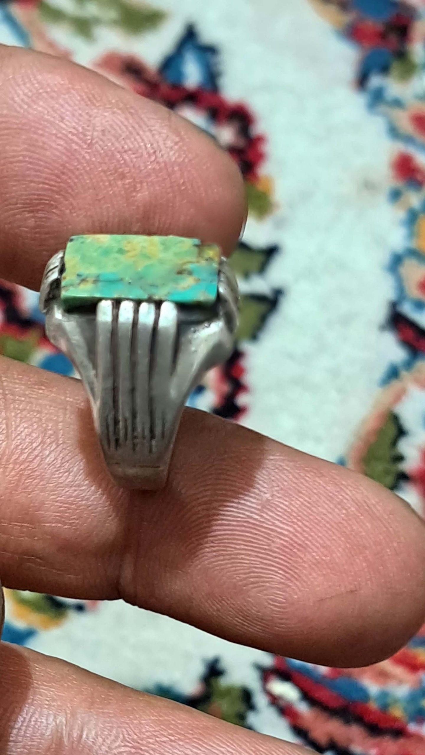 انگشتر فیروزه اصل نیشابور معدنی