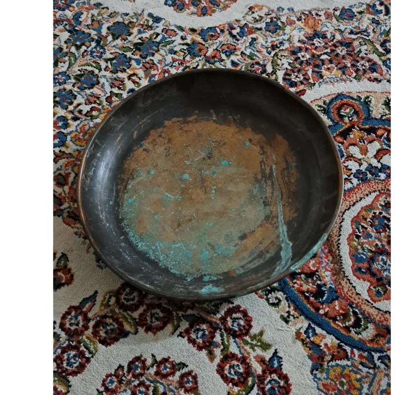 بشقاب مسی قدیمی و کهنه