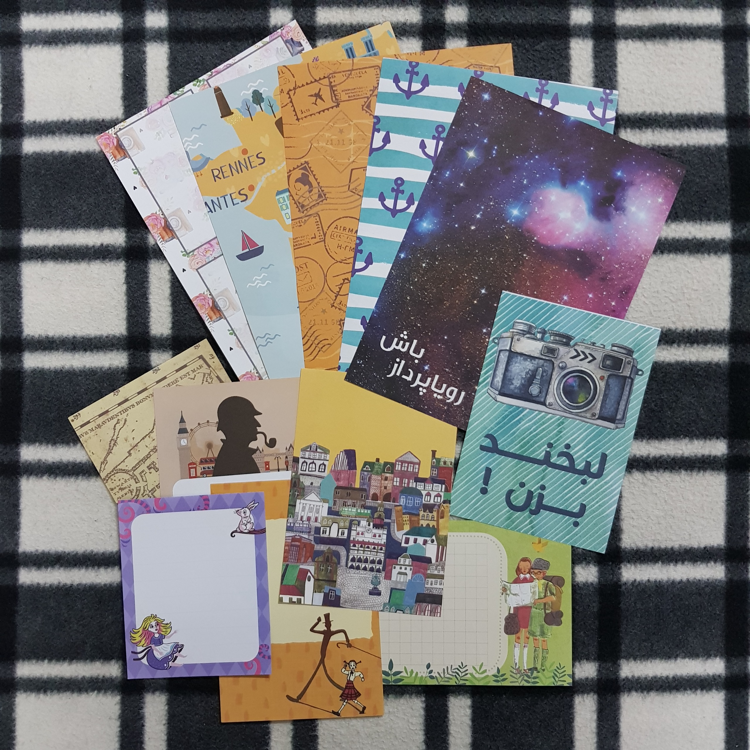 کاغذ اسکرپ بوک 1 - برند رنگی رنگی (بسته 12 عددی)