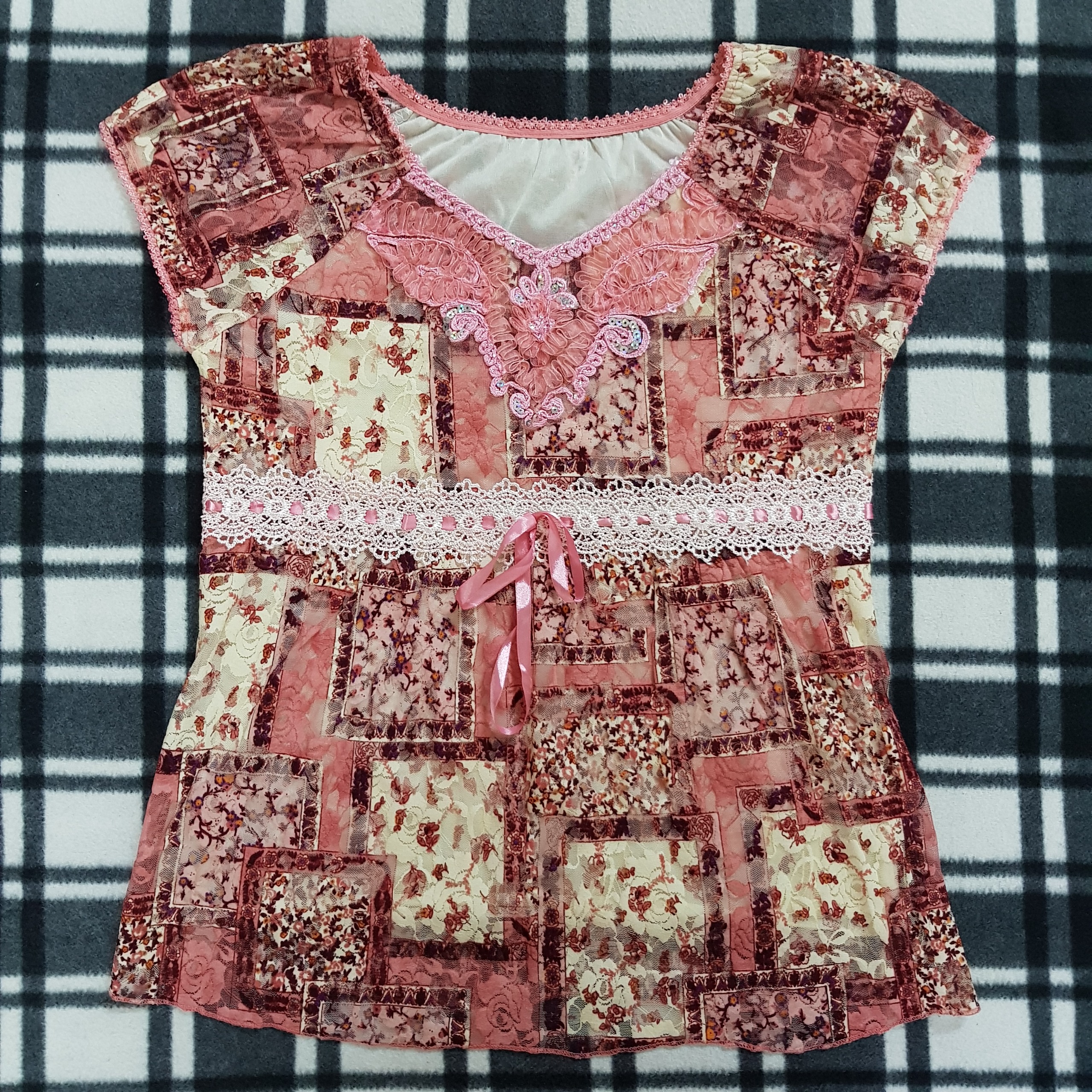 بلوز گیپوری آستین حلقه