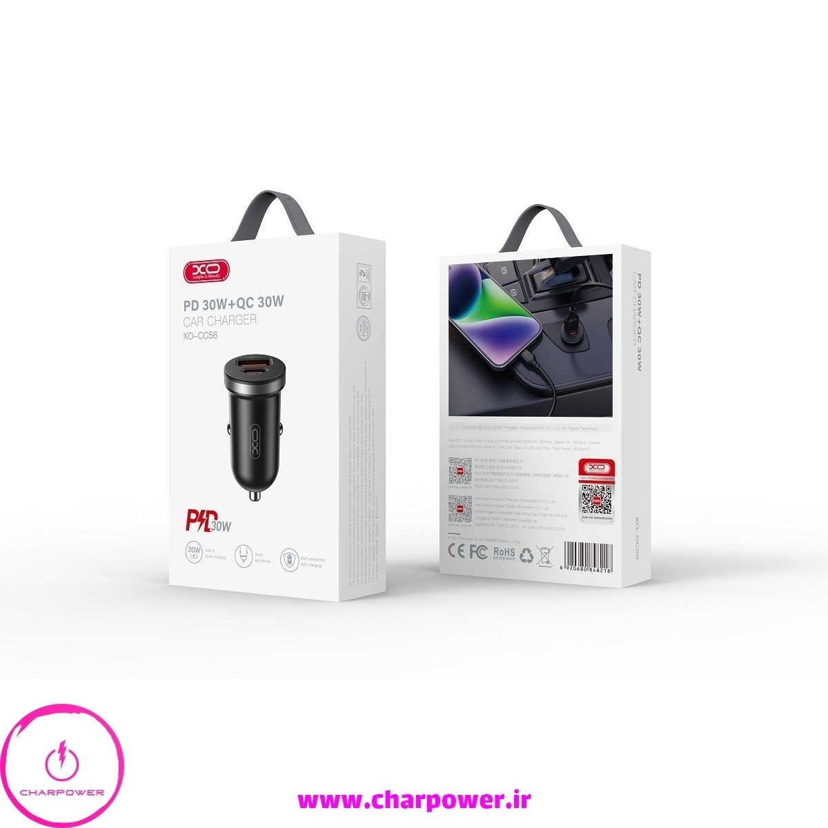 شارژر فندکی فست شارژ ایکس او XO مدل XO-CC56