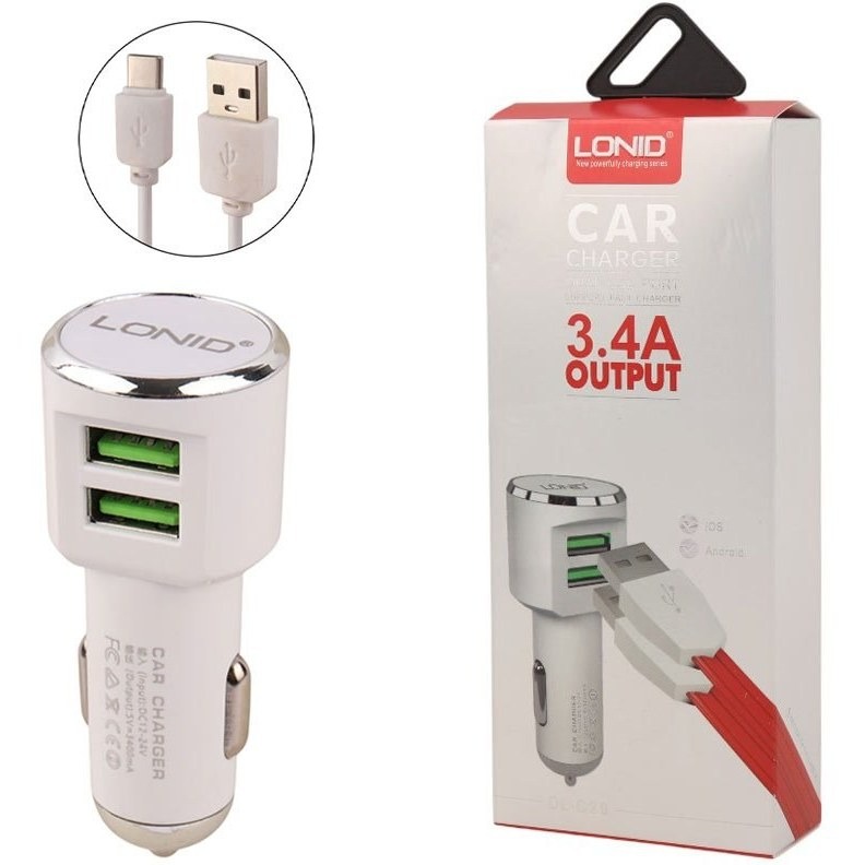 شارژر فندکی Ldnio DL-C29 3.4A 17W