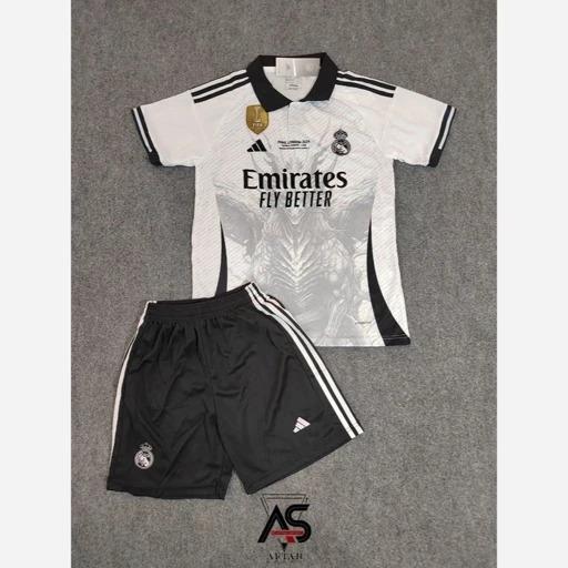 کیت تیشرت و شلوارک تایلندی رئال مادرید سایز 2XL