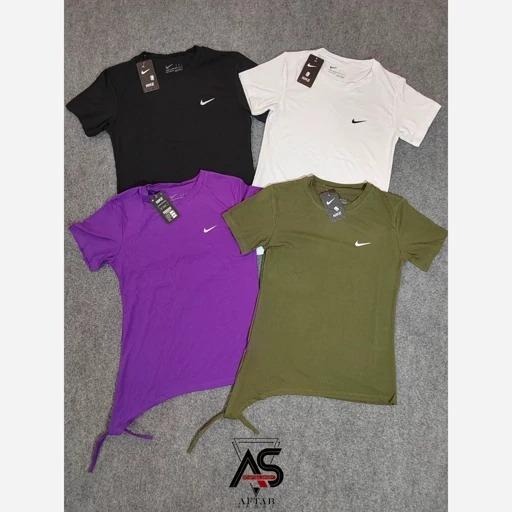 تیشرت ورزشی زنانه سوزنی مدل بغل چاکدار سایز L تکی