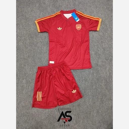 ست تیشرت و شلوارک تمرینی آرسنال مدل 2025 سایز XL