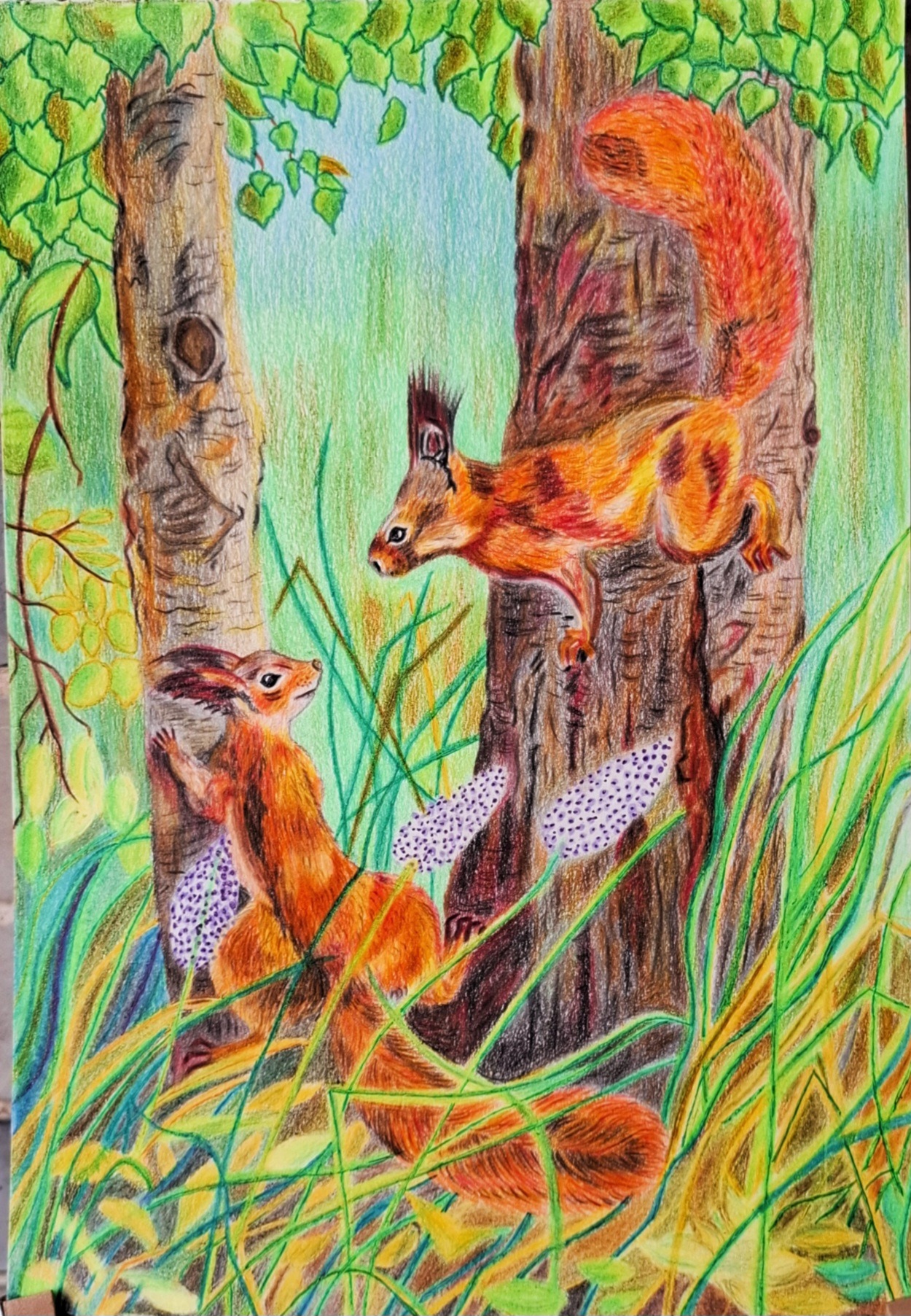 نقاشی تکنیک مدادرنگی