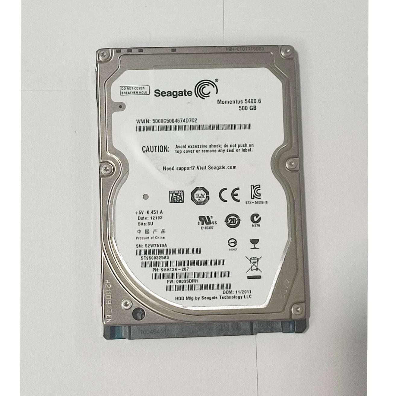 هارد لپ تاپ Seagate 500 سلامت 100