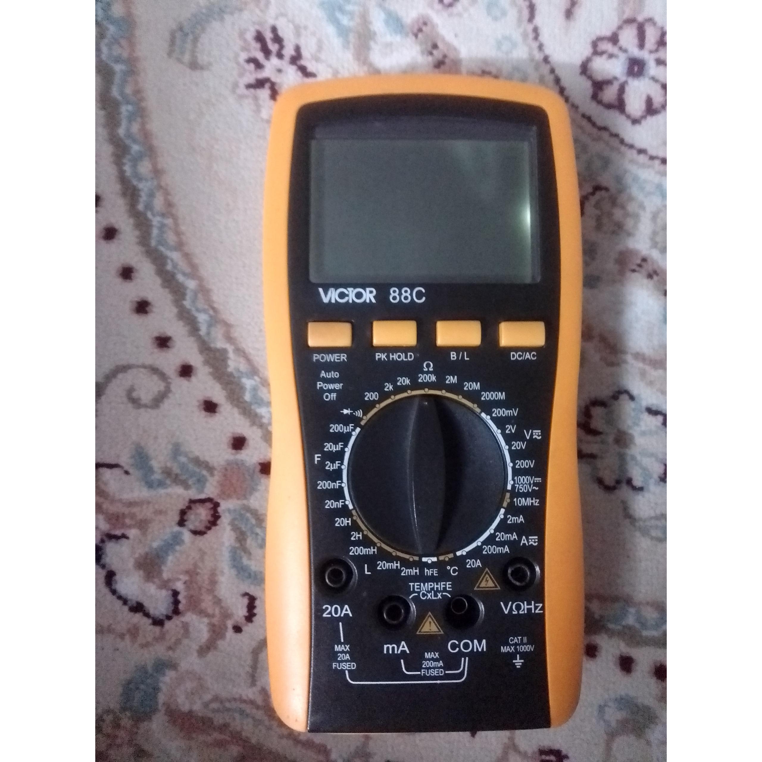 LCR meter ویکتور فقط بک لایت روشن می شود