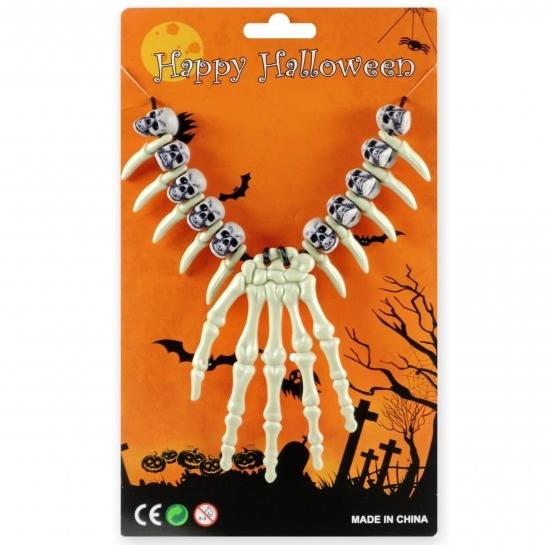 گردنبند دست اسکلت و جمجمه هالووین