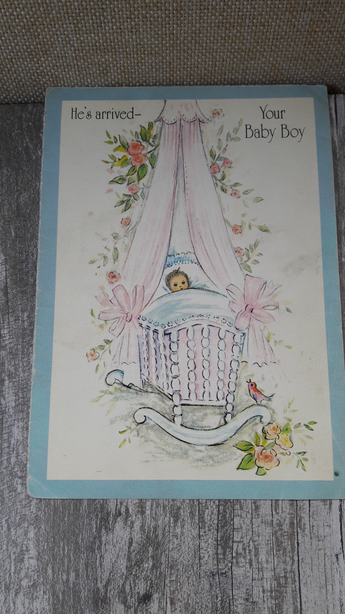 کارت پستال گهواره و کودک