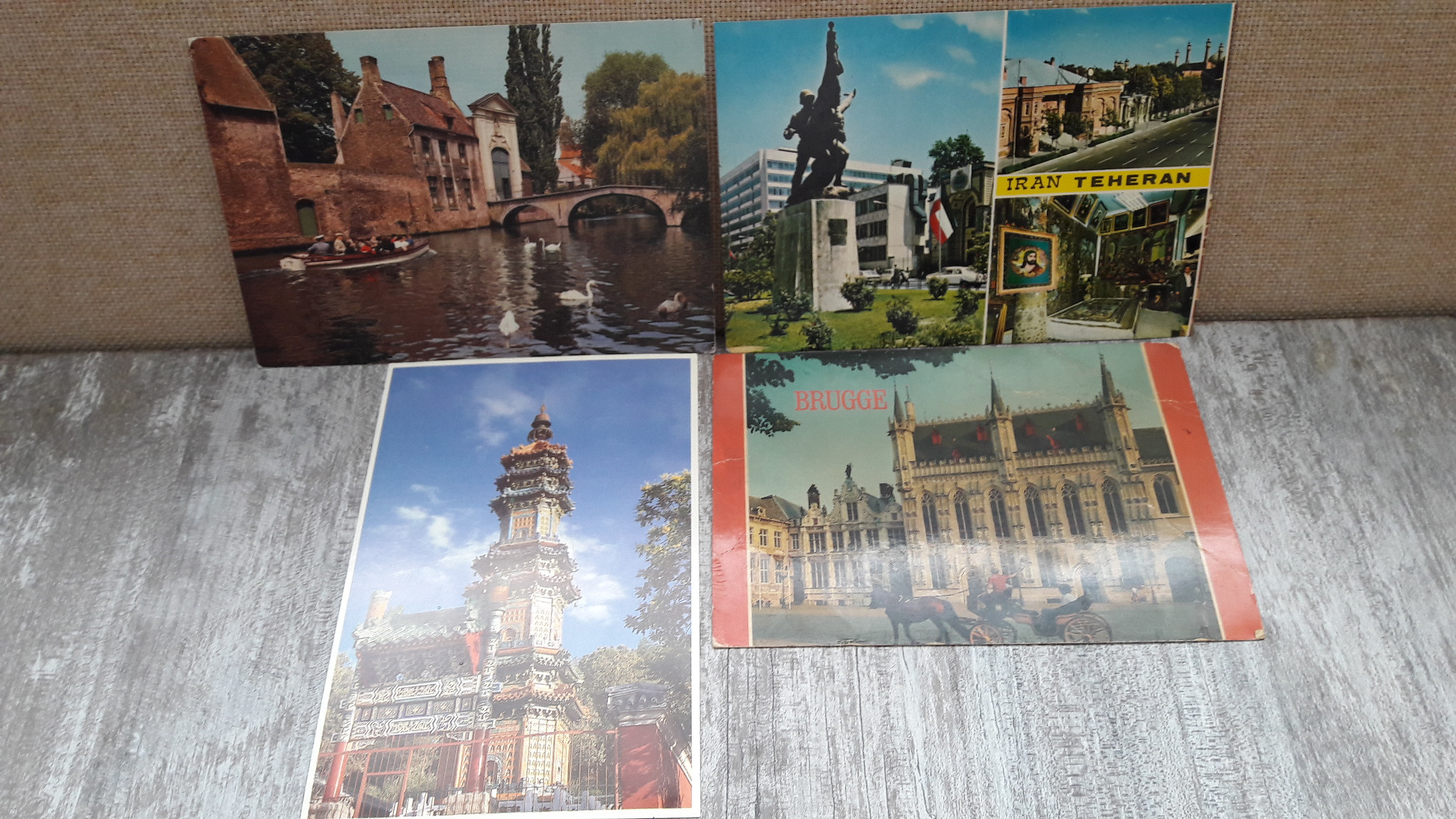 کارت پستال منظره ایران و بلژیک 4 عدد