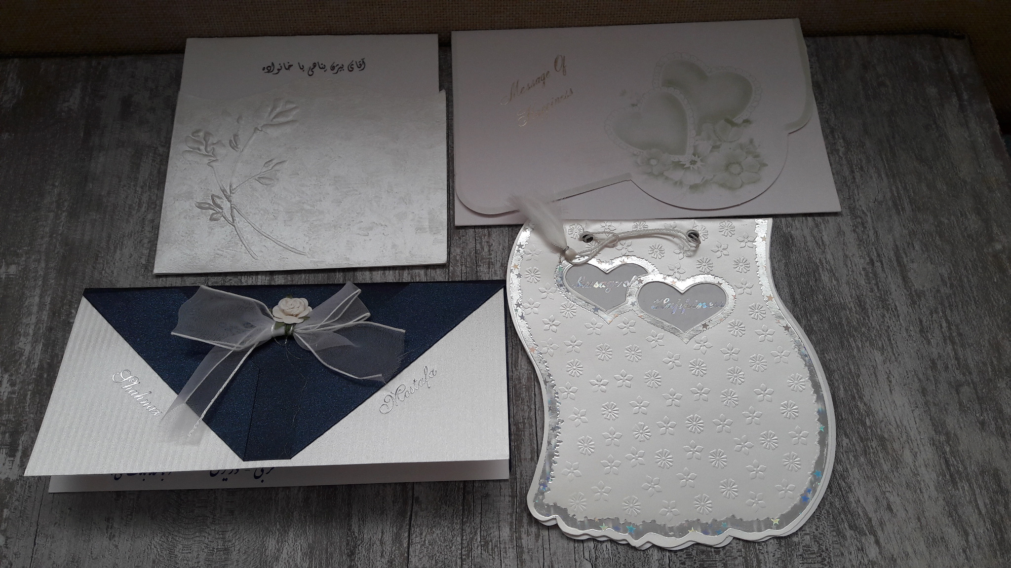 کارت پستال - کارت عروسی - 4 عدد قدیمی