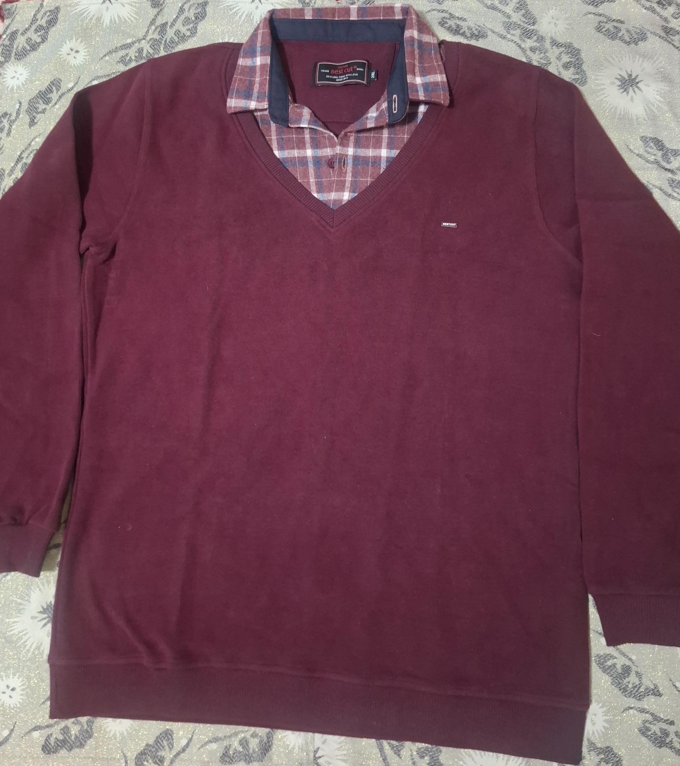 بلوز خارجی پشمی خیلی نرم طرح جلیقه ای، سایز 2XL