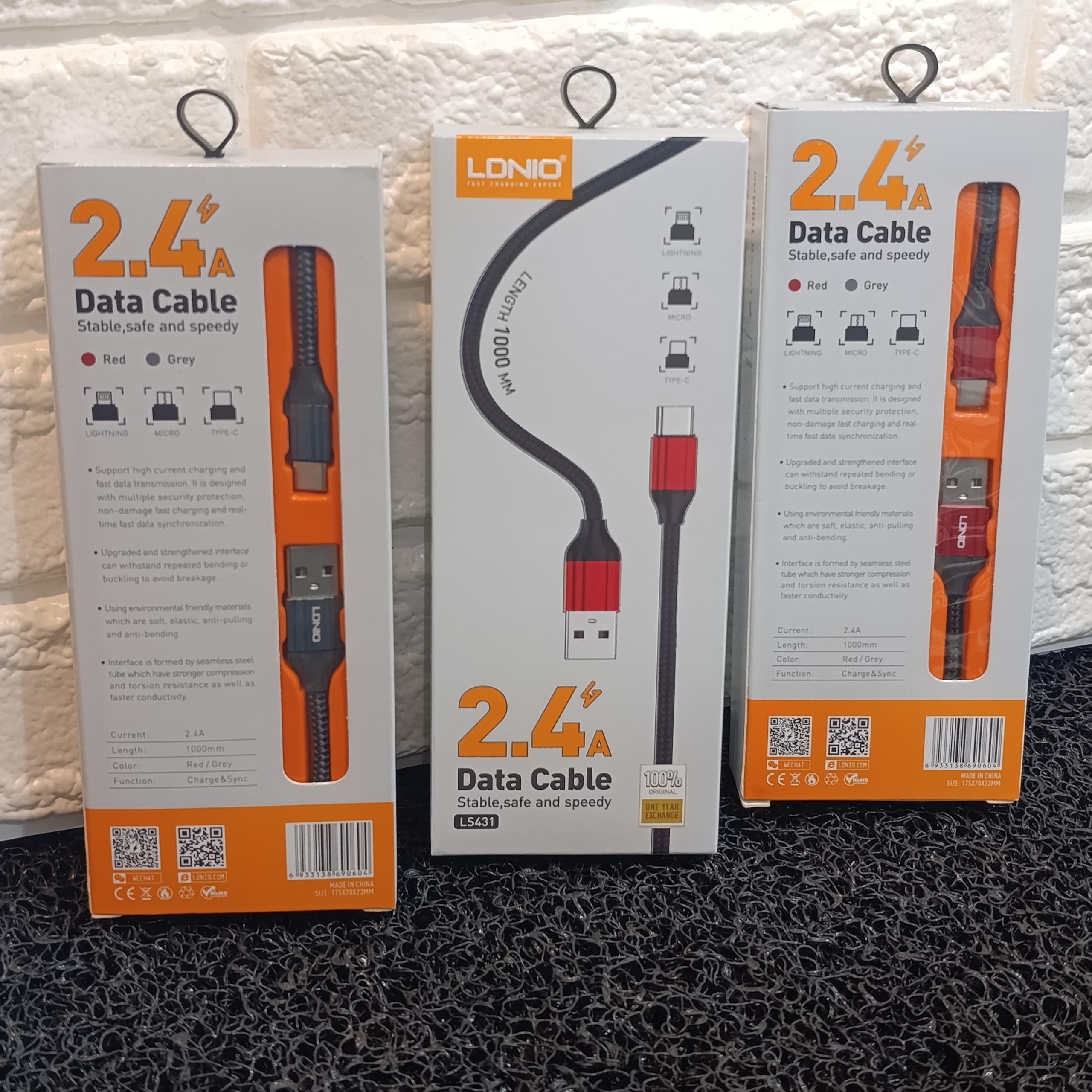 3 عدد کابل الدینیو کنفی تایپ سی 431(قیمت همکاران)