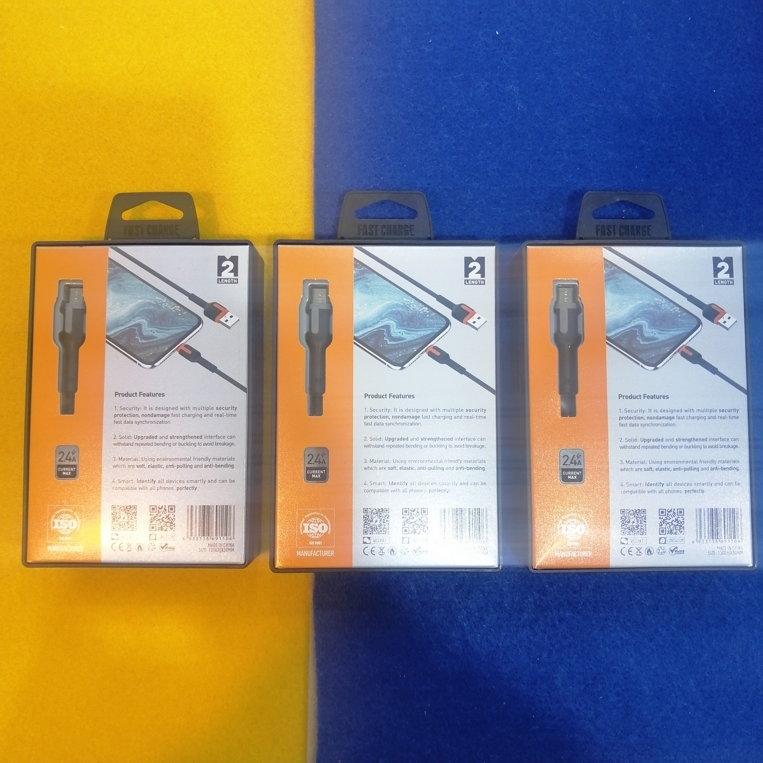 3 عدد کابل 2 متری الدینیو اندروید قیمت همکار