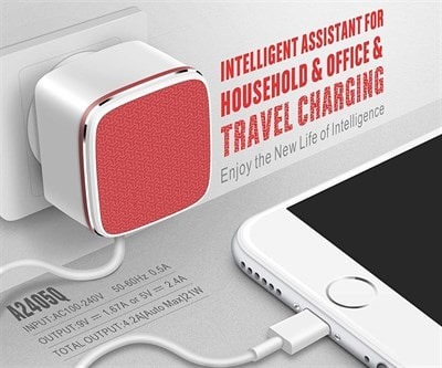 ldnio a2405q شارژر موبایل همراه با کابل ایفونی