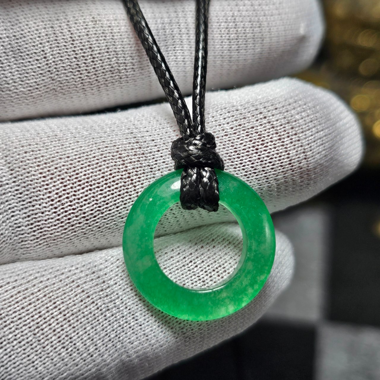 آویز گردنبند سنگ جید معدنی 35899