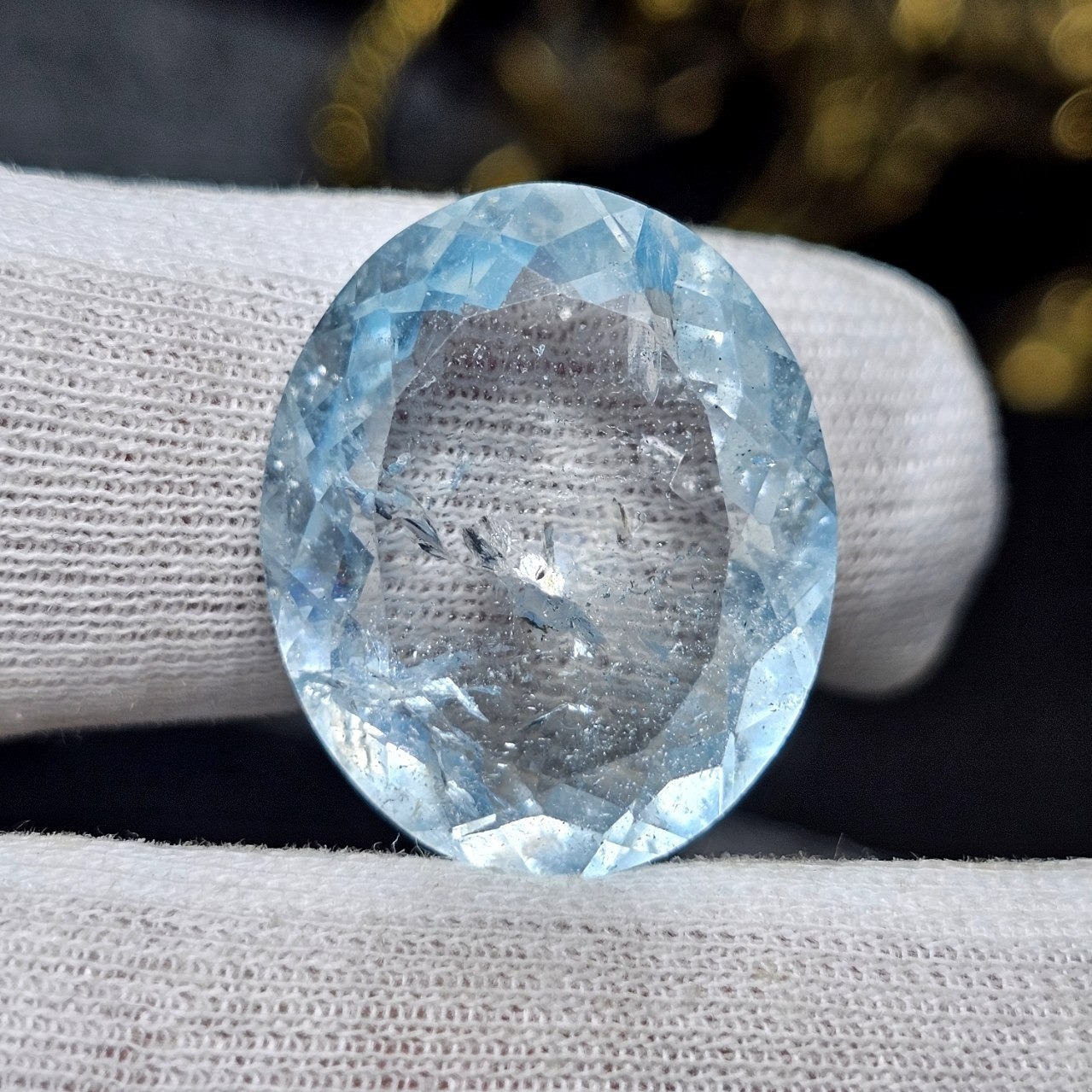  نگین درشت سنگ طبیعی آکوامارین معدنی 36514