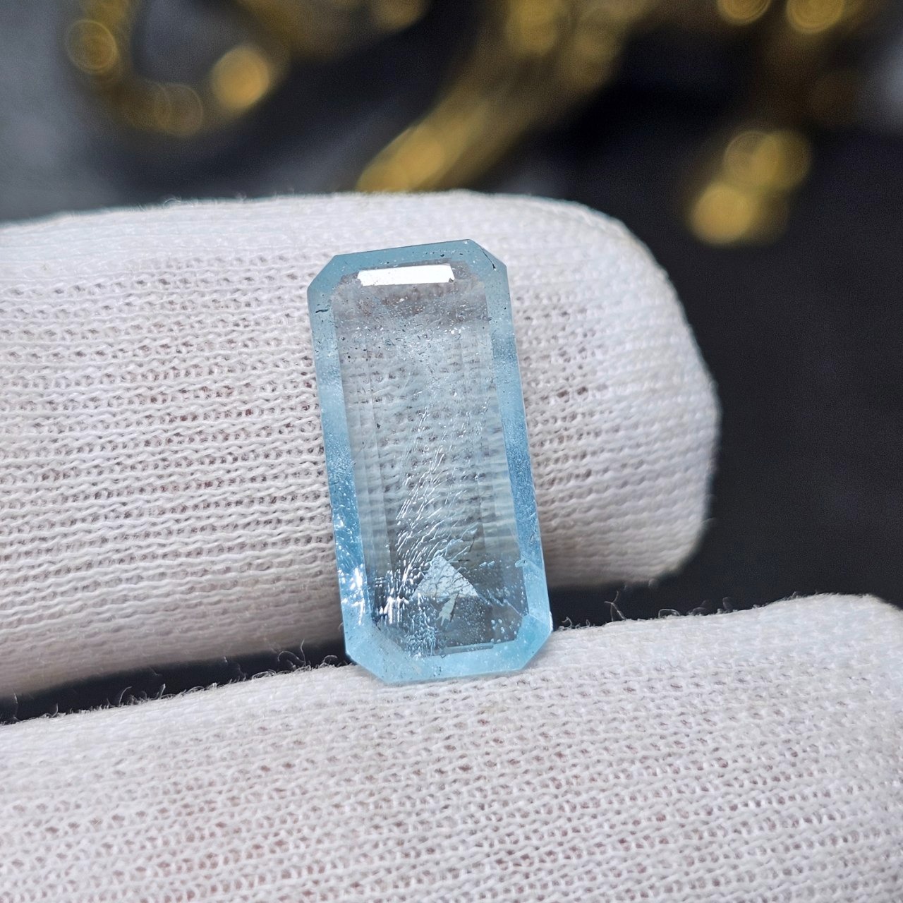  نگین سنگ طبیعی آکوامارین معدنی 36509