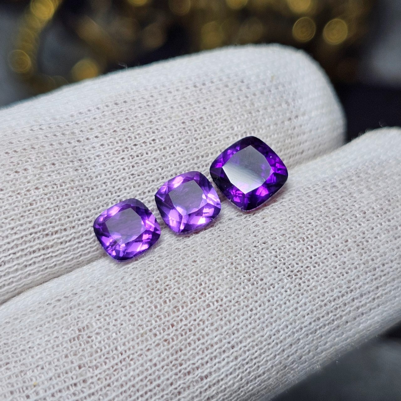 ست نگین های سنگ آمیتیست معدنی 36495