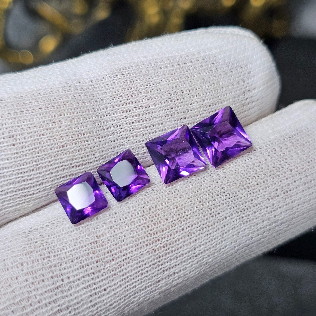 ست نگین های سنگ آمیتیست معدنی 36493