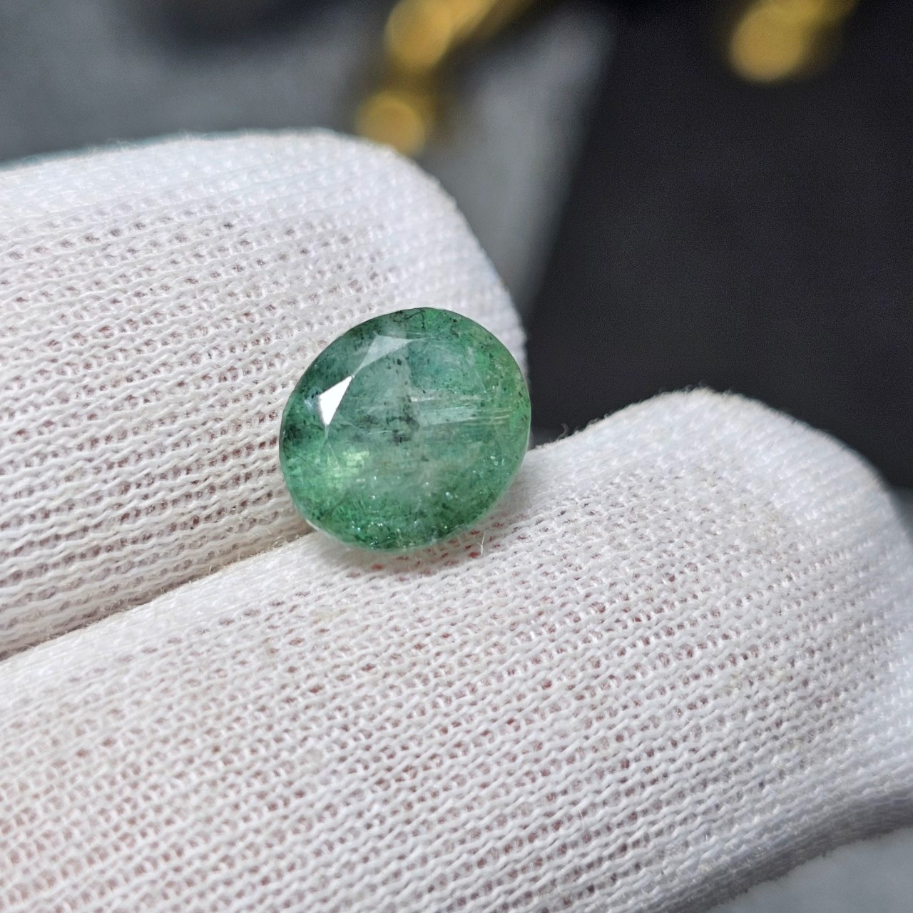  نگین سنگ طبیعی زمرد معدنی زامبیا 36481