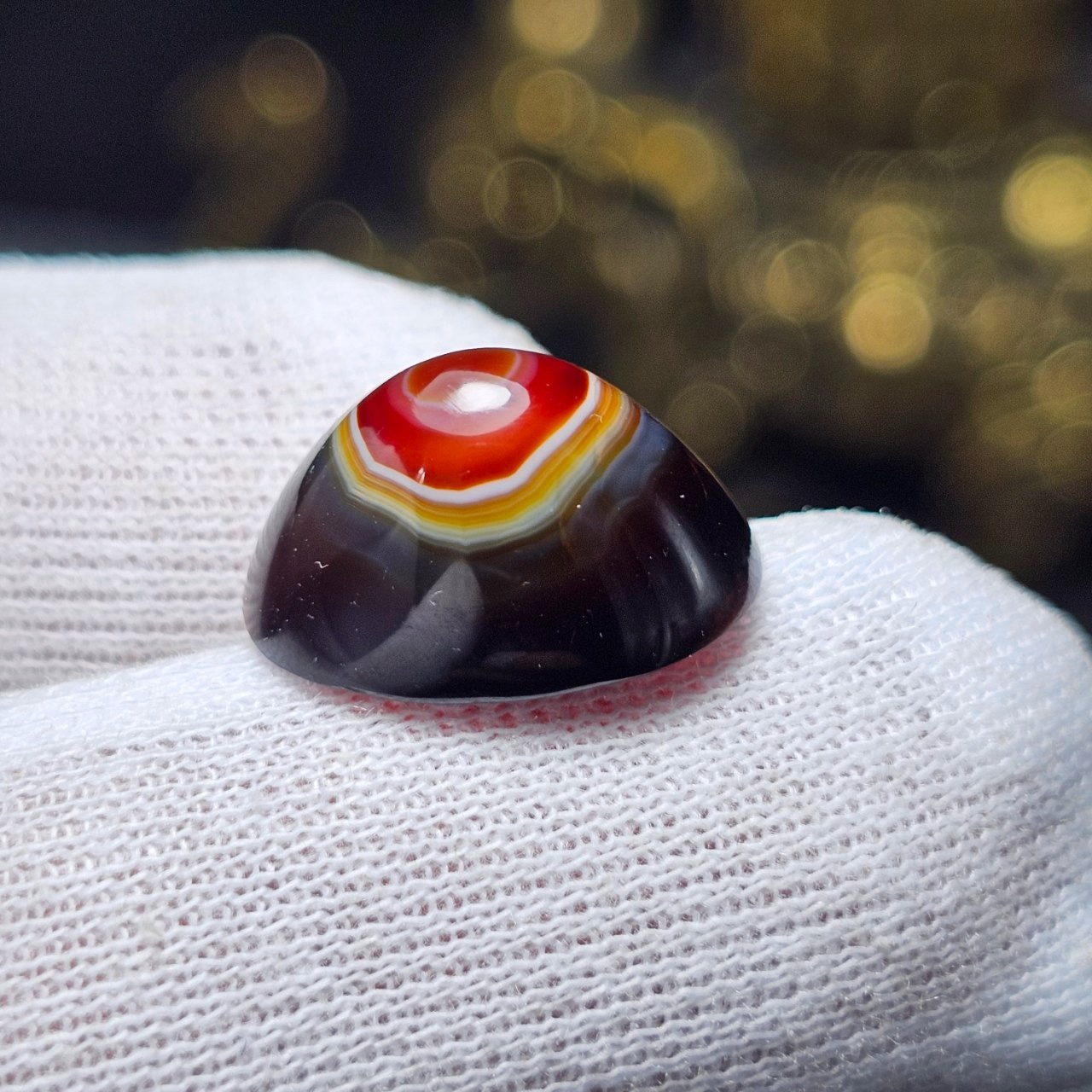  نگین سنگ عقیق سه پوست باباقوری معدنی 36809