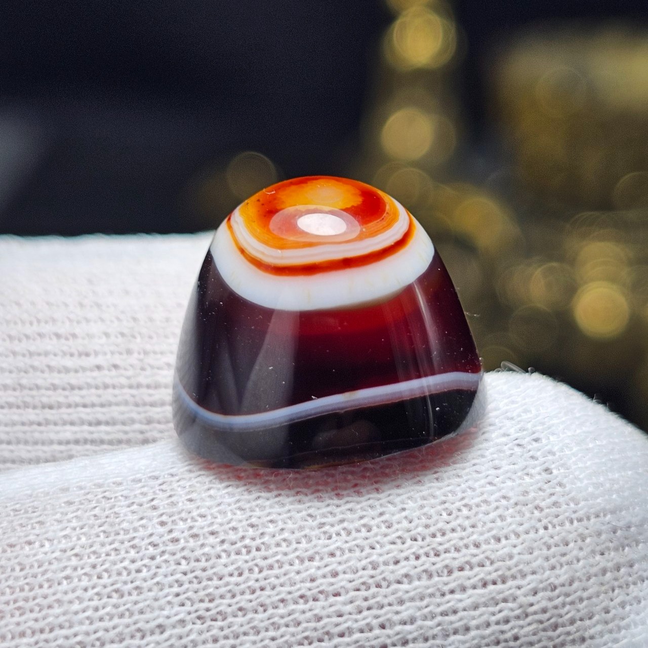 نگین سنگ عقیق سه پوست باباقوری معدنی 36805