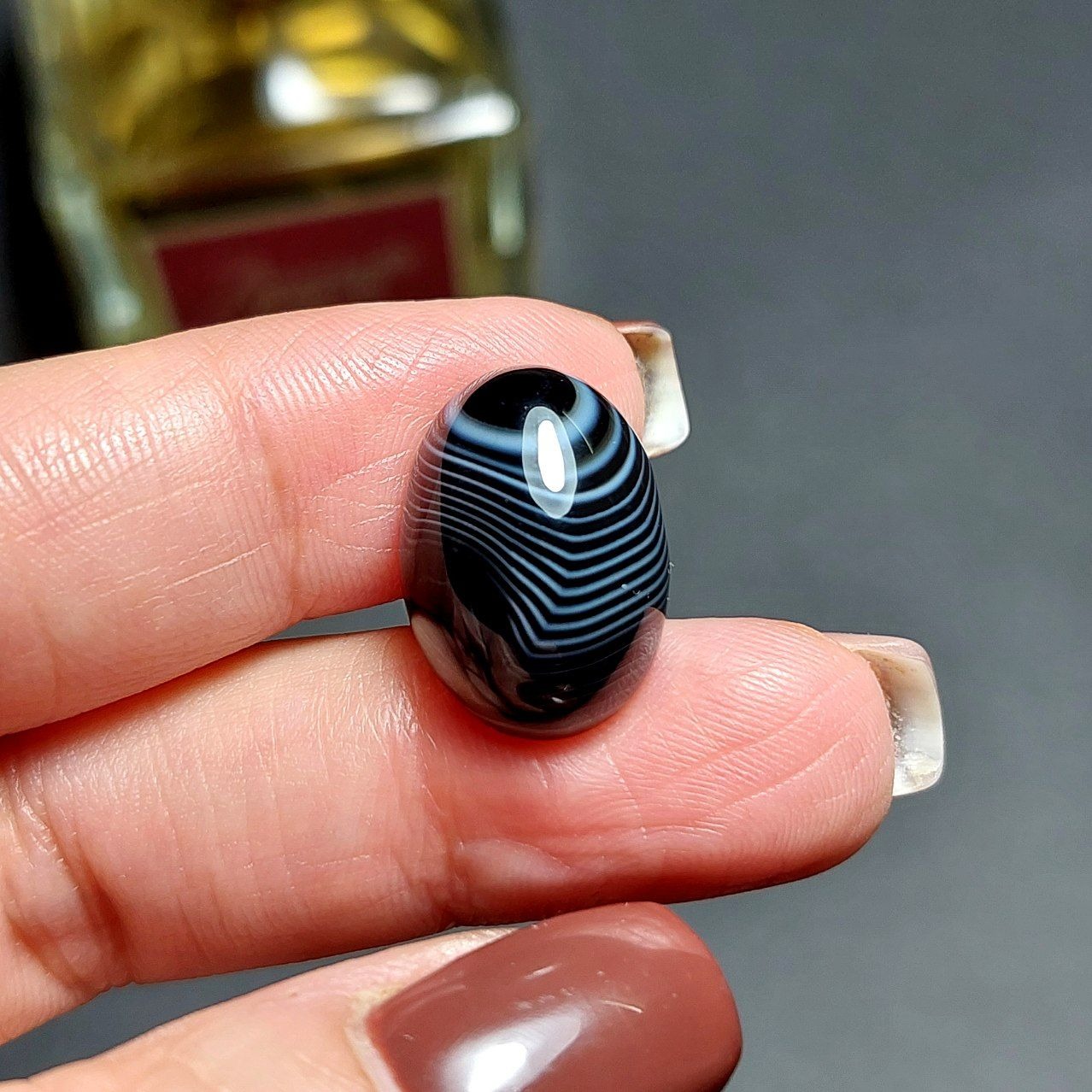  نگین سنگ اونیکس سلیمانی معدنی m1003