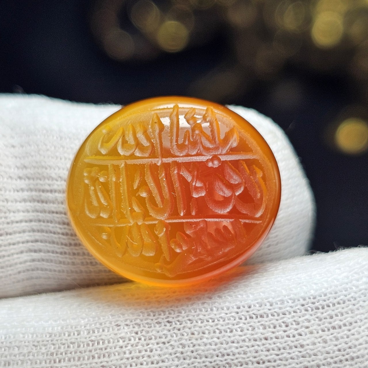 نگین سنگ عقیق معدنی خراسانی با خط دست 37264