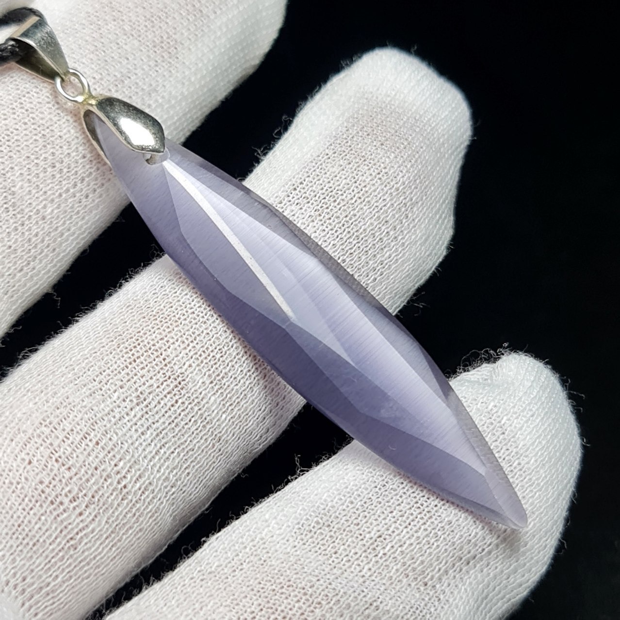 گردن آویز درشت چشم گربه خوش تراش شمش 30609