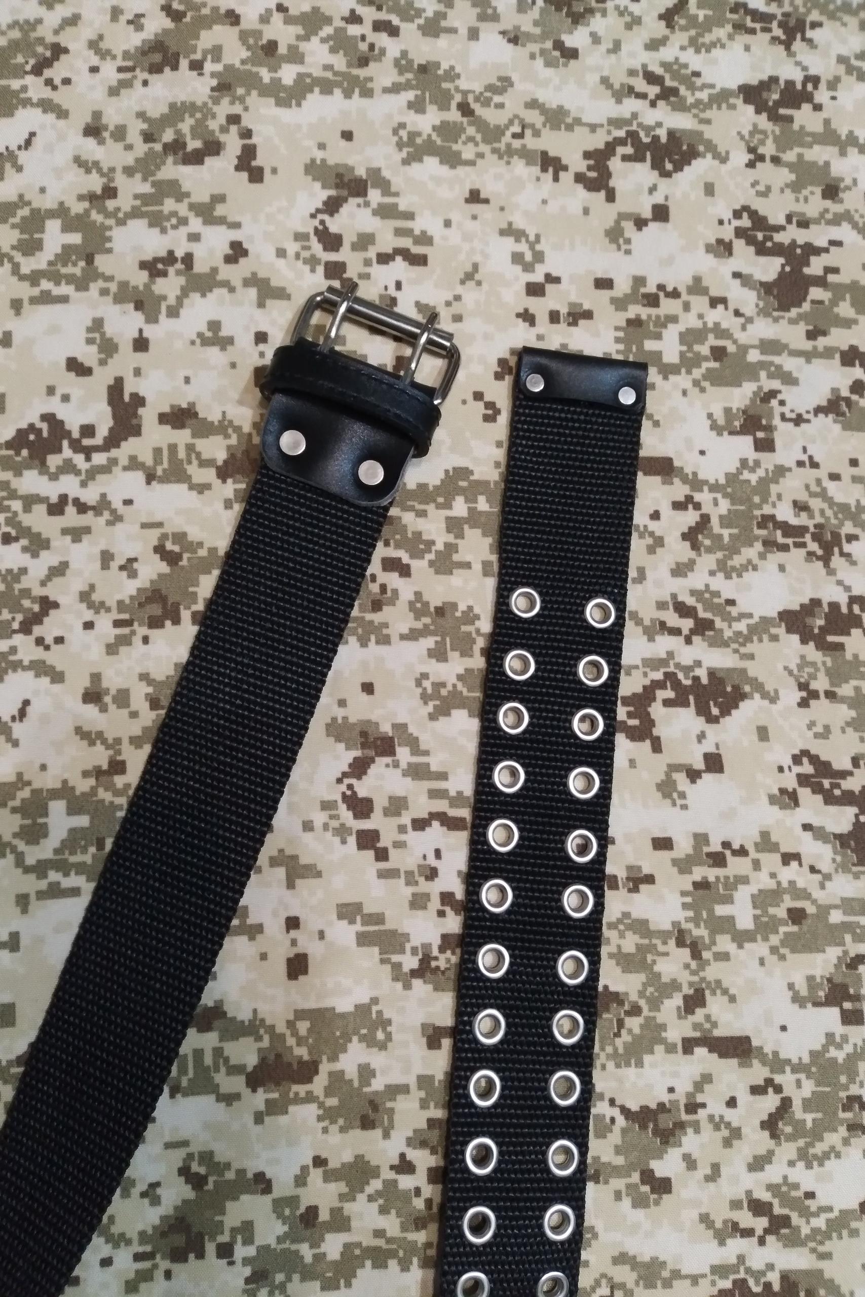 کمربند پهن برزنتی - تاکتیکال دو پانچ - رنگ مشکی