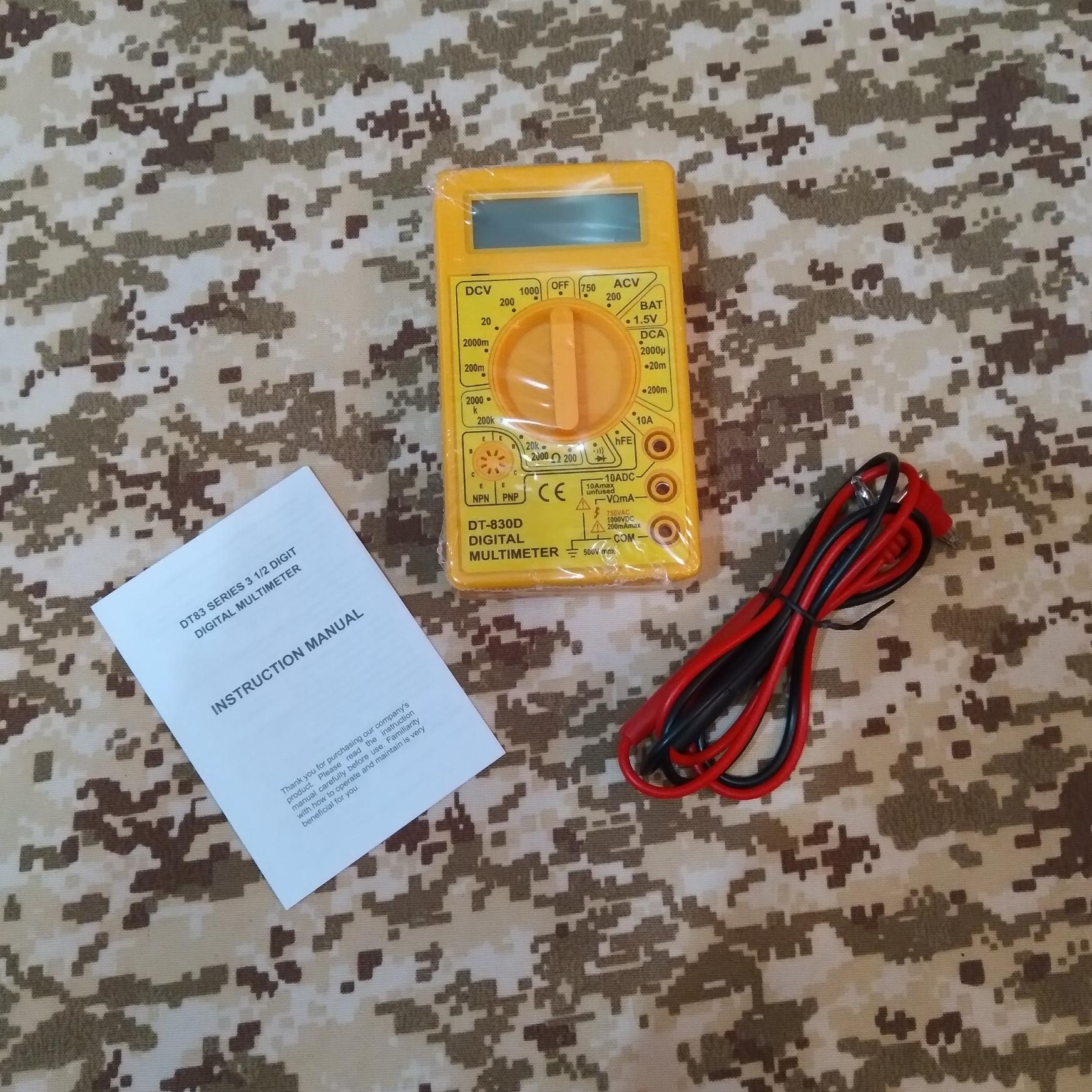 مولتی متر DT-830D زرد رنگ