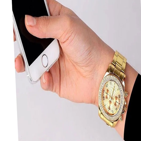 ساعت مچی زنانه رولکس Rolex نگین دار طلایی