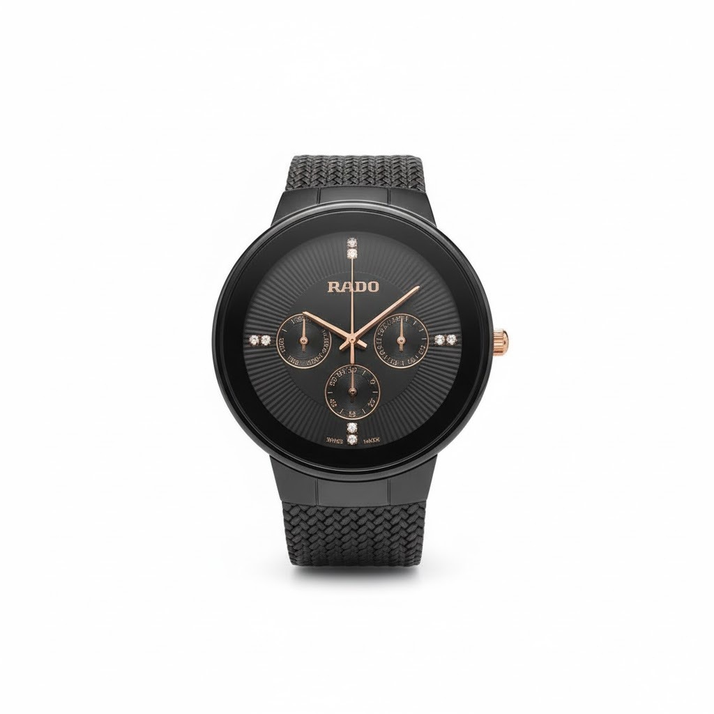 ساعت مچی رادو سه موتوره مشکی مدل R153.8173.6.020