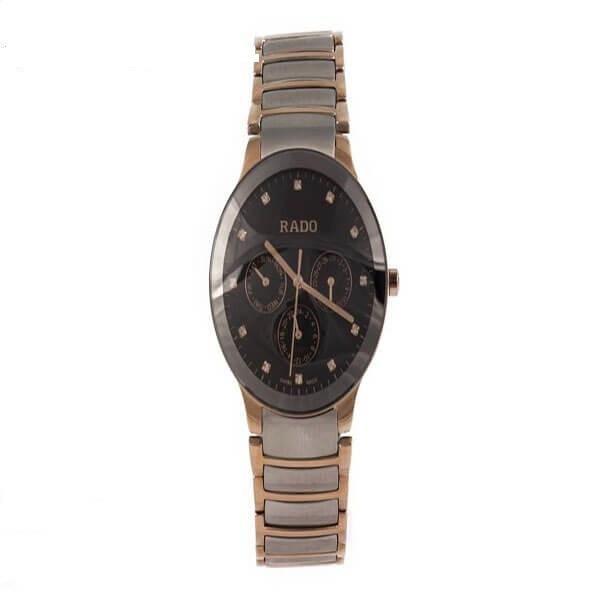 ساعت مچی رادو  سه موتوره صفحه مشکی کد 1012