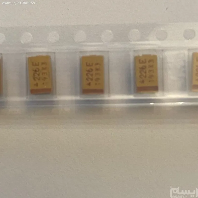  Cap Tant Solid 22uF 25V C CASE 10%  تعداد  200عدد