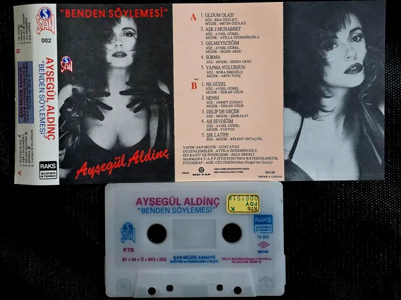 کاست Ayşegül Aldinç آلبوم سال 1991
