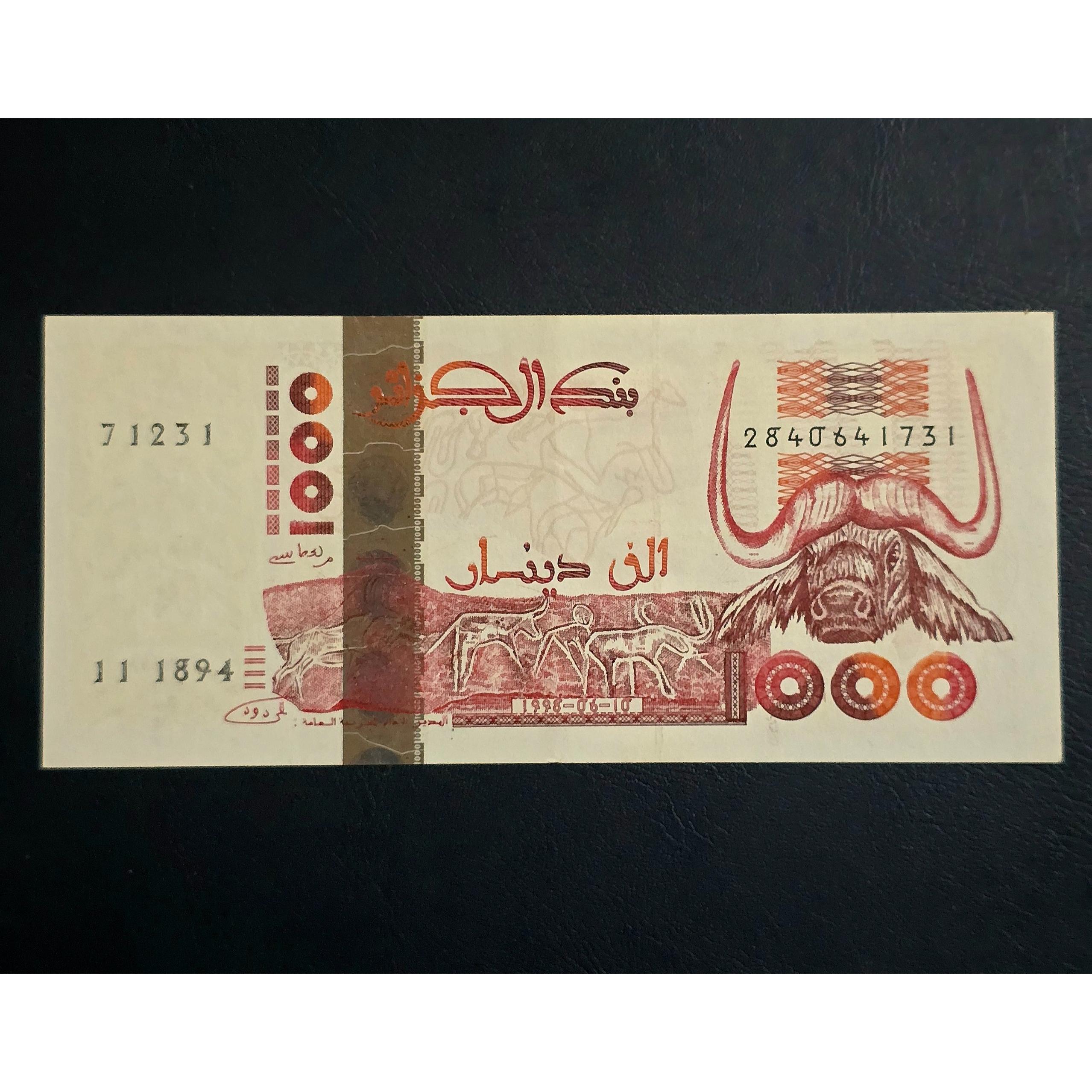 اسکناس 1000 دینار تاریخ 1998 الجزایر در حد بانکی
