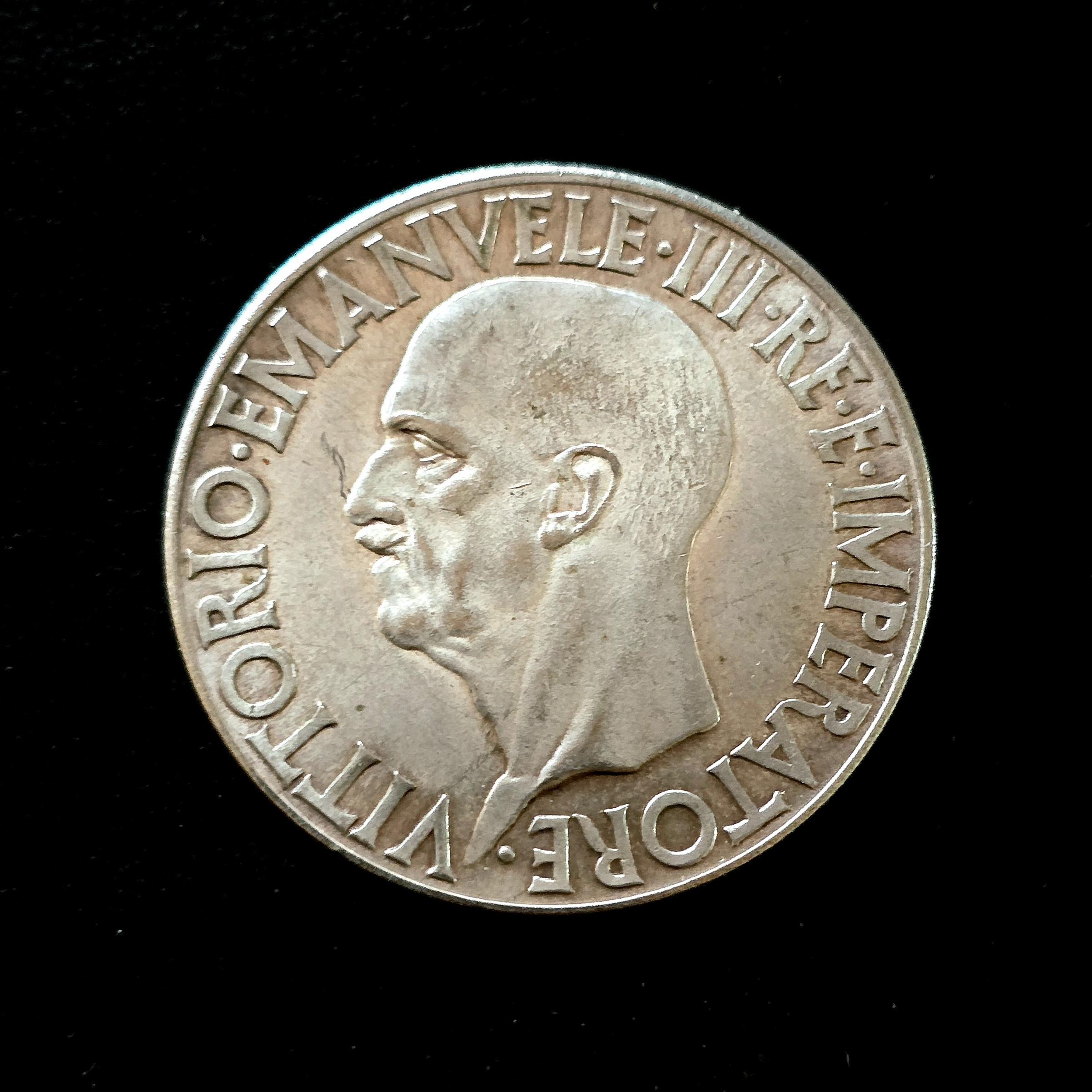 سکه نایاب 20 لیر تاریخ 1936 ایتالیا (توضیحات)