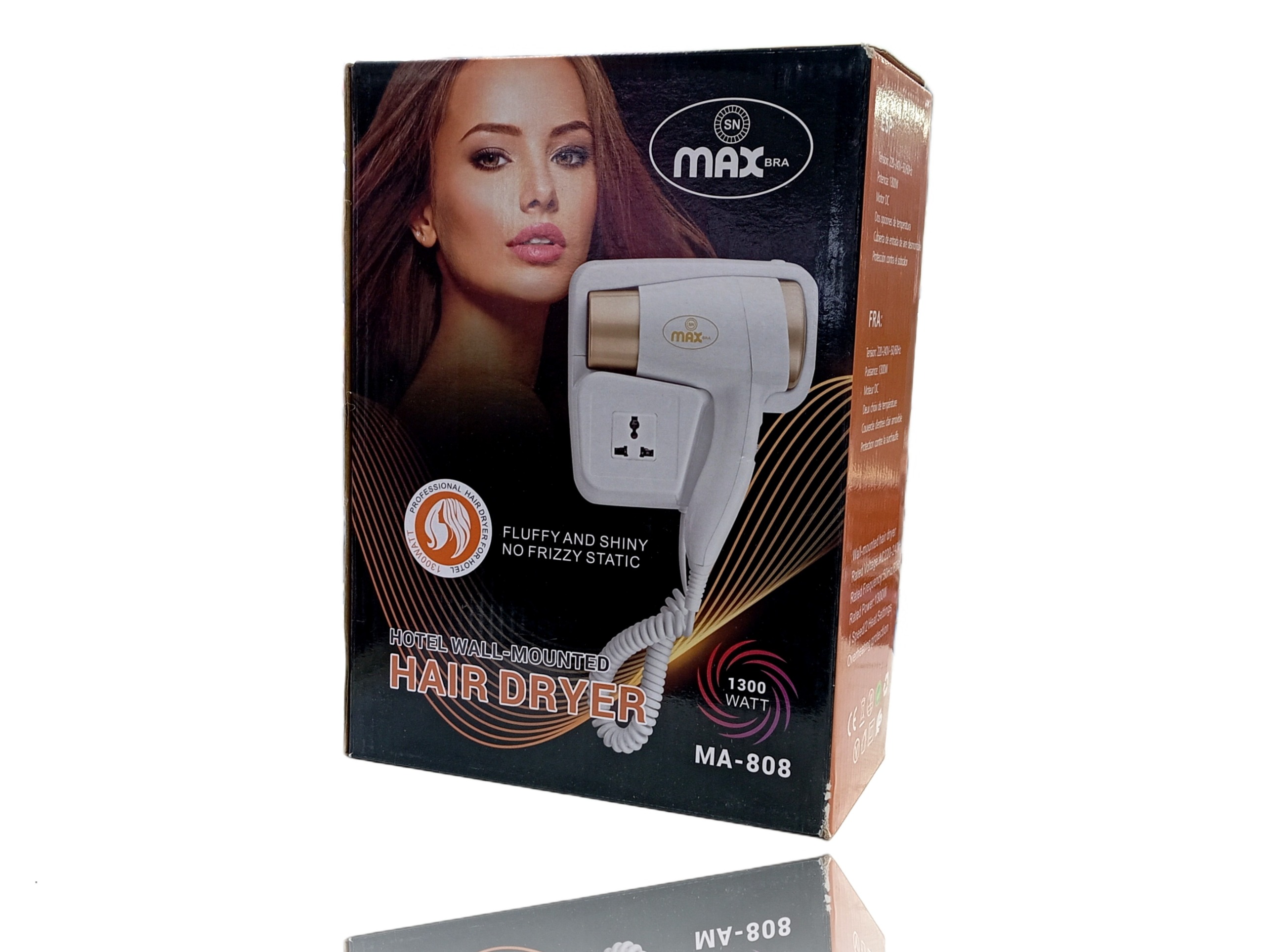 سشوار هتلی یا دیواری مکس max italy 808
