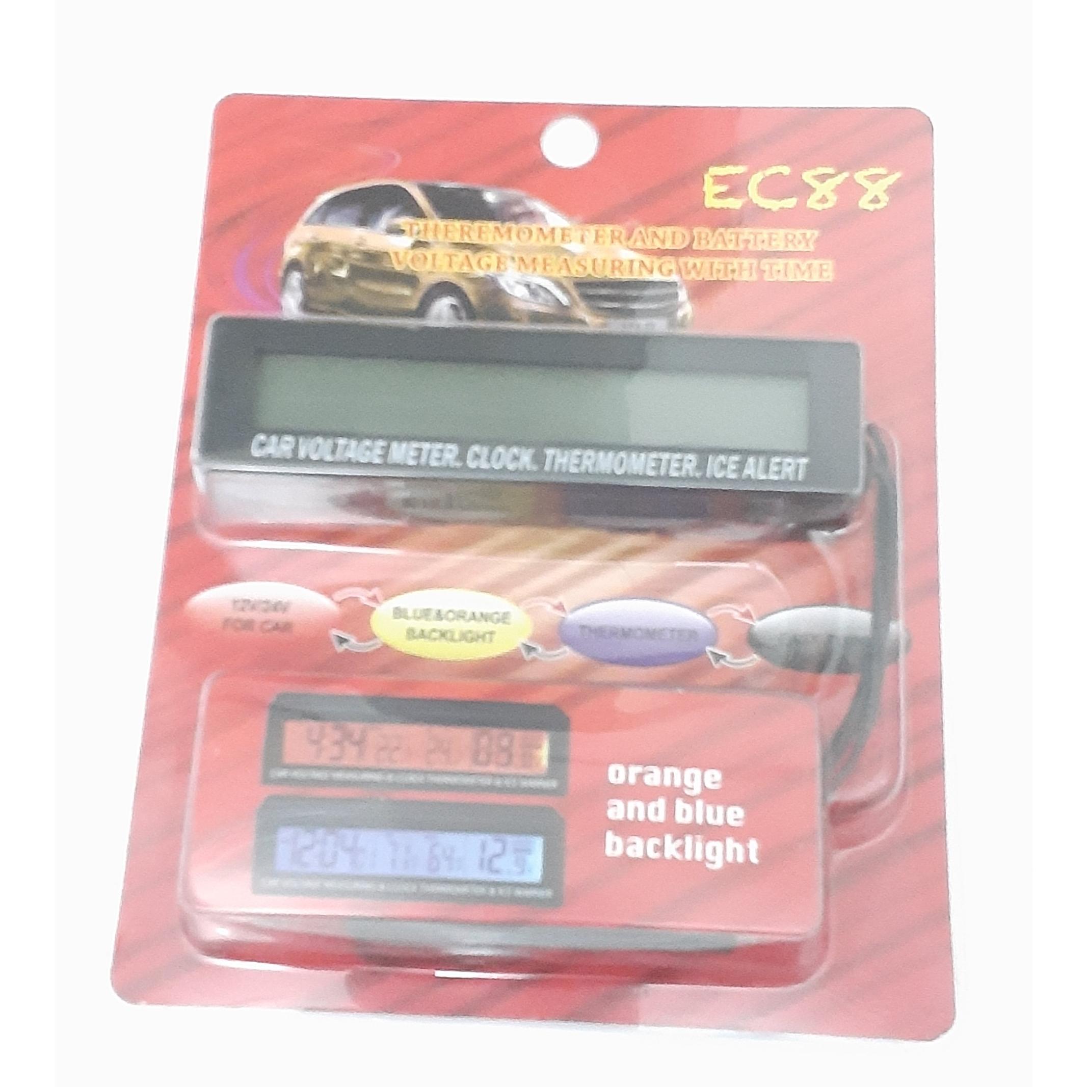 نمایشگر ساعت،دما،ولت خودرو EC_88