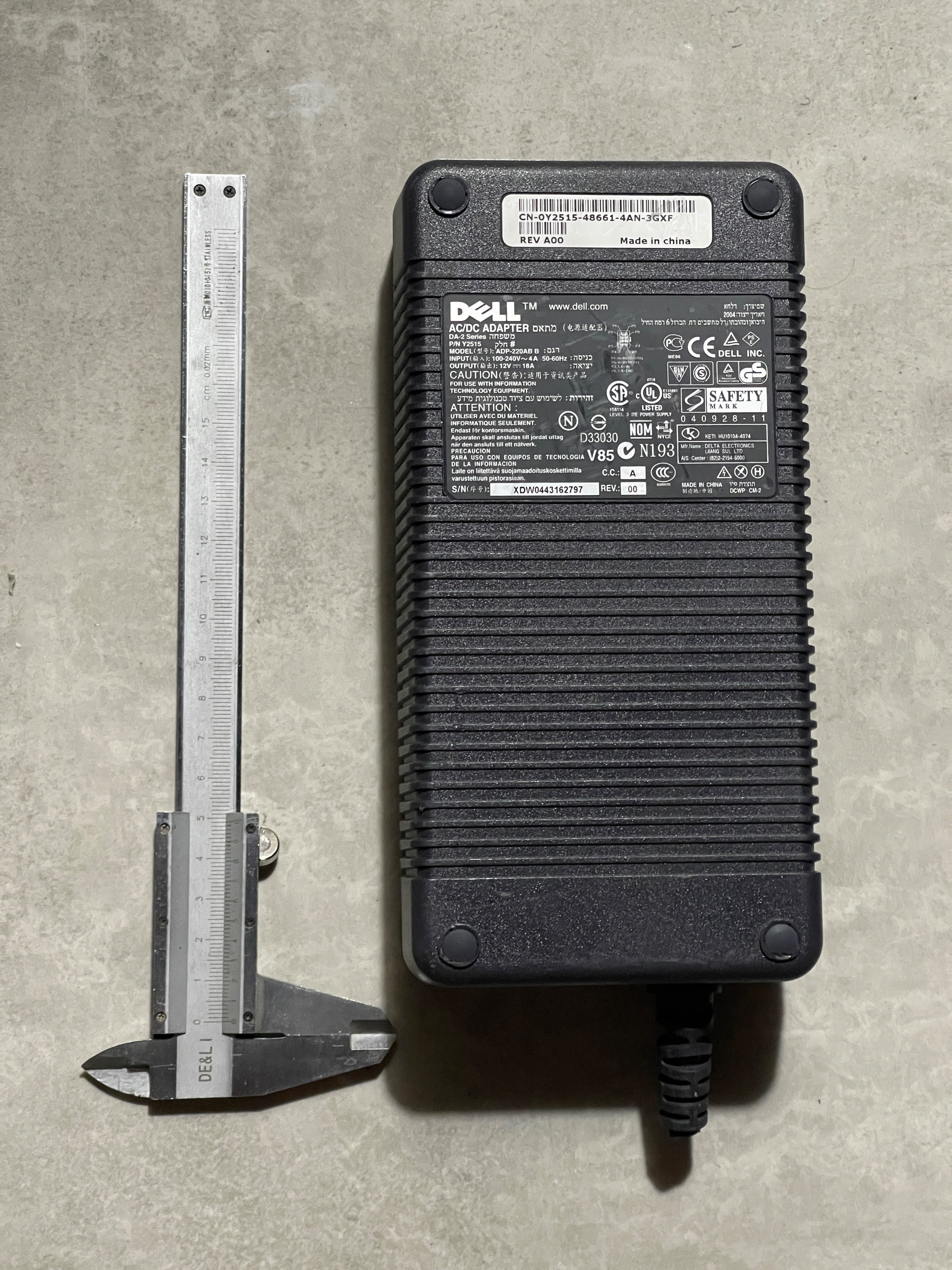 آداپتور 12 ولت 18 امپر اورجینال دل Dell