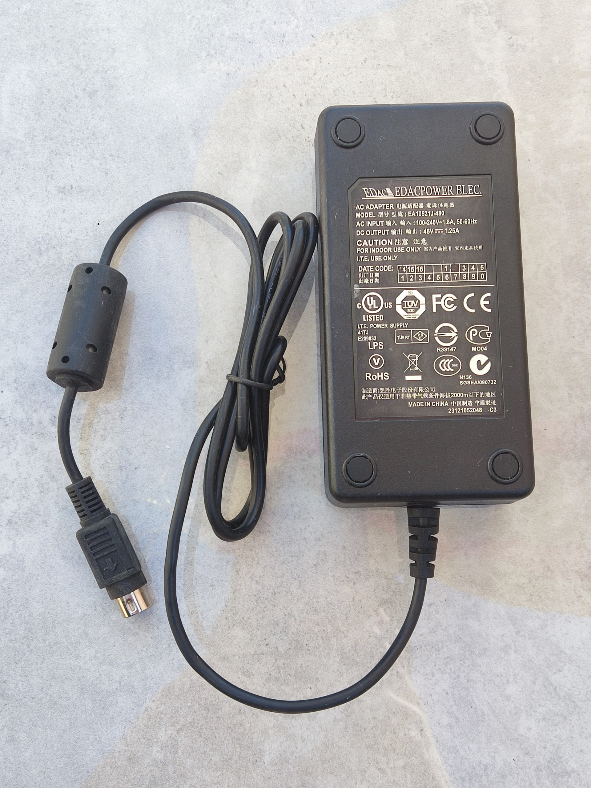 آداپتور 48 ولت  1.25A استوک نو