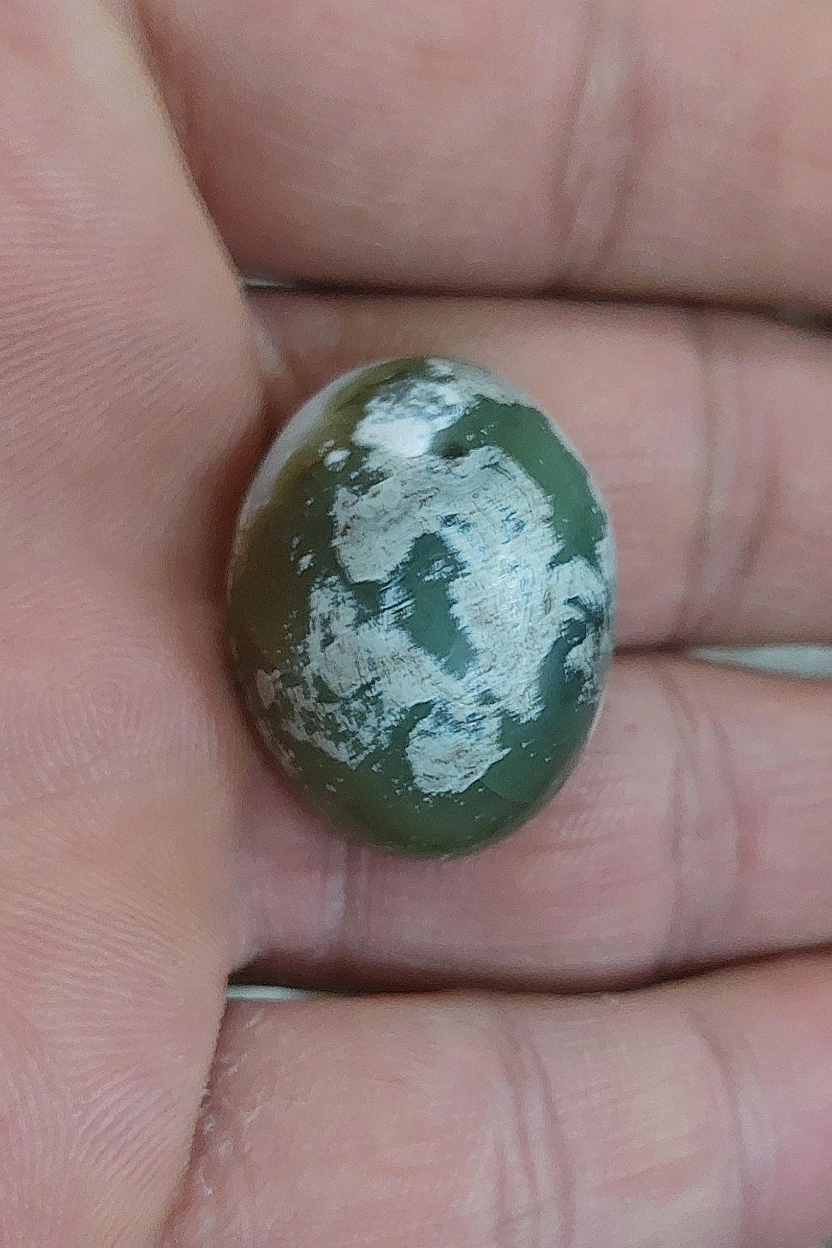 نگین عقیق سبز خزه ای