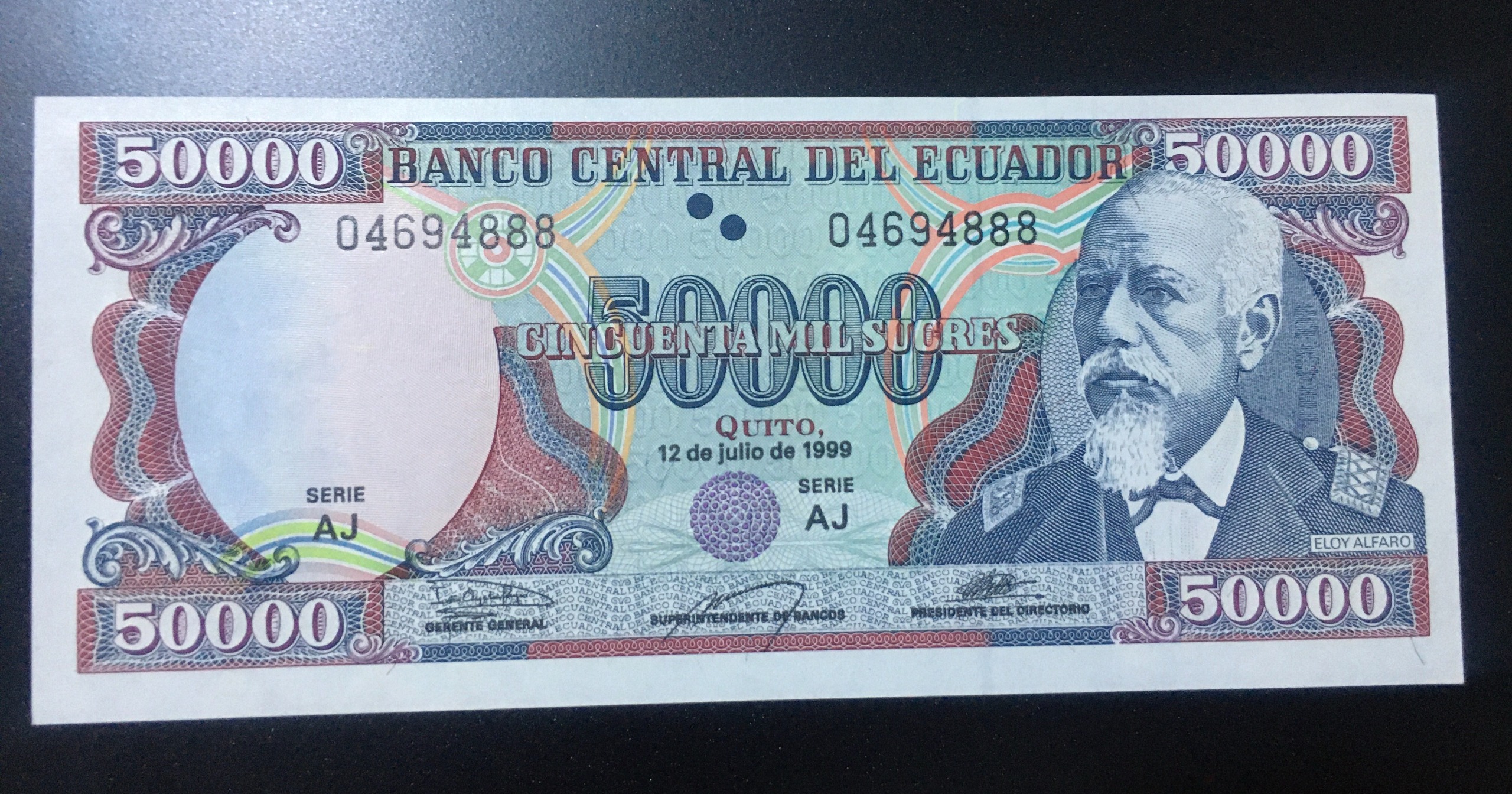 تک بانک 50000 سوکره (ساکرس) اکوادور
