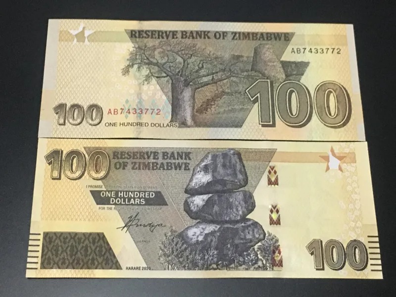 جفت بانکی 100 دلار زیمبابوه سری جدید توضیحات