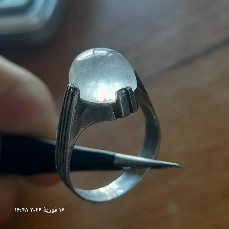 انگشتر نقره درّ بسیار زیبا