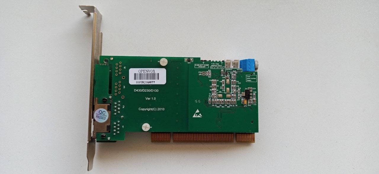 کارت VOIP مدل OpenVox D130 تک پورت